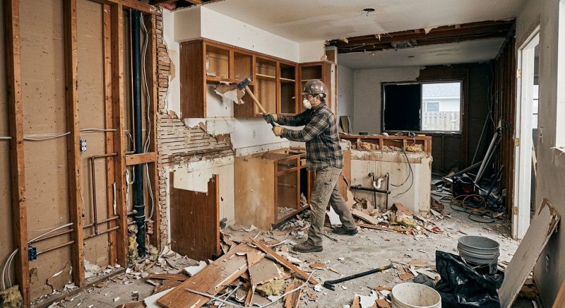 Kitchen Wall Demolition in Sacramento, CA