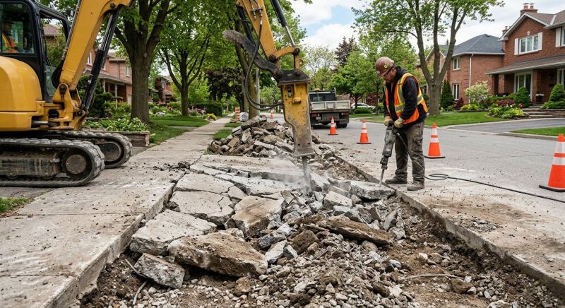 Sidewalk Demolition in Bergen County, NJ