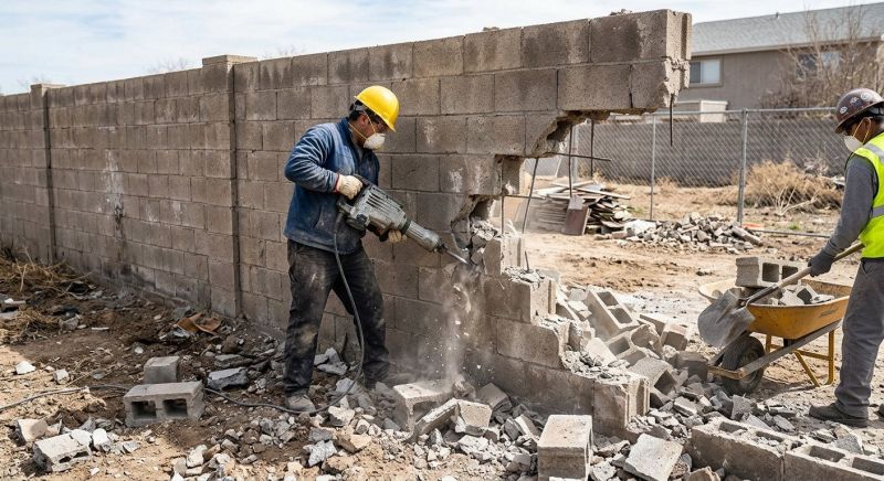 Block Wall Removal in Sacramento, CA