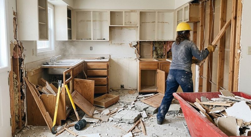 Kitchen Wall Demolition in Sacramento, CA
