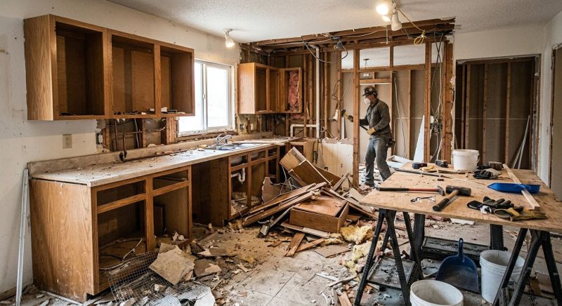 Kitchen Wall Demolition in Sacramento, CA