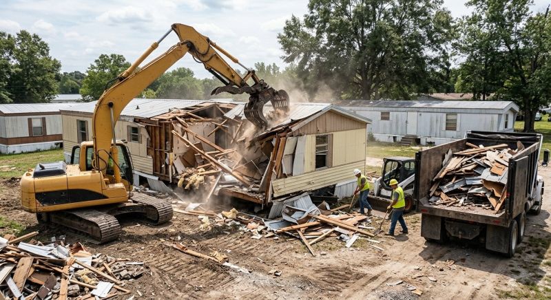 Trailer Home Demolition in Houston, TX