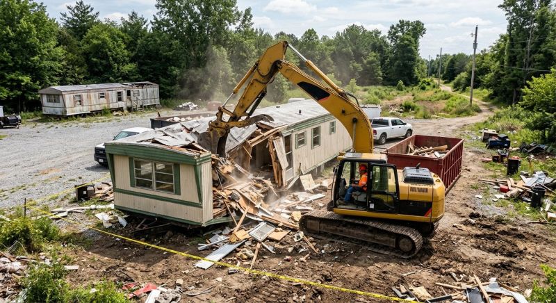 Trailer Home Demolition in Katy, TX